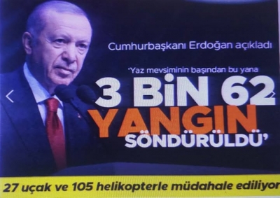 Cumhurbaşkanı Erdoğan: Havada ve karada büyük mücadele yürütülüyor
