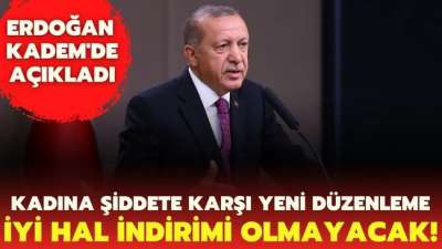 Cumhurbaşkanı Erdoğan canlı yayında duyurdu! Kadına karşı şiddet suçlarında cezalar artıyor...