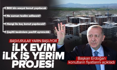 Cumhurbaşkanı Erdoğan Sosyal Konut projesinin ayrıntılarını açıkladı: Başvurular yarın başlıyor