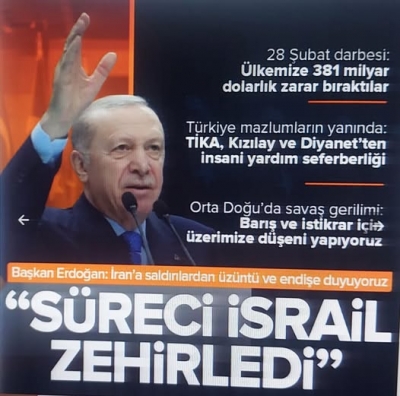 Cumhurbaşkanı Erdoğan: İran'a yönelik saldırıları esefle karşılıyoruz