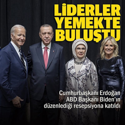 Cumhurbaşkanı Erdoğan ABD Başkanı Biden'ın liderler onuruna verdiği yemeğe katıldı 