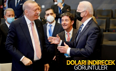 Cumhurbaşkanı Erdoğan ve Joe Biden'dan ayaküstü sohbet 