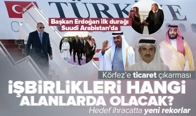 Cumhurbaşkanı Recep Tayyip Erdoğan, Körfez turunun ilk durağı olan Suudi Arabistan'ın Cidde şehrine geldi.