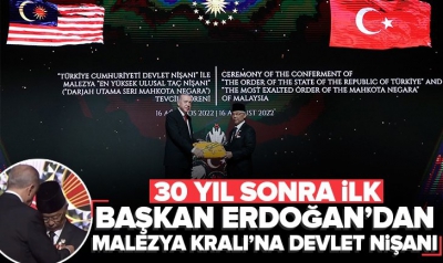 Cumhurbaşkanlığı Külliyesi’nde Devlet Nişanı Tevcih Töreni! Türkiye-Malezya arasında karşılıklı devlet nişanı takdim edildi