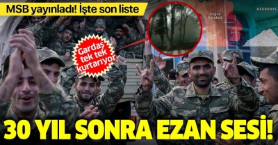 Dağlık Karabağ'da kurtarılan köylerde ezan okunmaya başlandı! Bazı bölgelerde bayraklar asıldı.