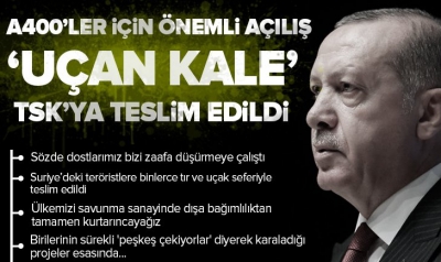 Dev nakliye uçaklarına yeni tesis! Başkan Erdoğan'dan önemli açıklamalar