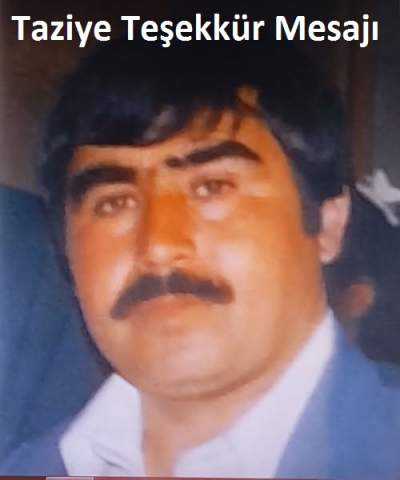  Deveci Ailesinden,Taziye Teşekkür Mesajı