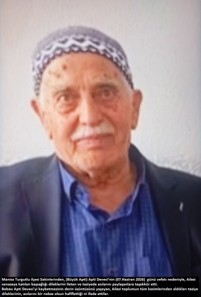 Deveci Ailesinden,Taziye Teşekkür Mesajı