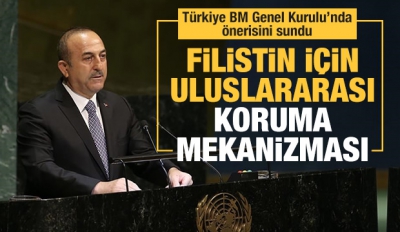 Dışişleri Bakanı Mevlüt Çavuşoğlu'ndan BM 67. Genel Kurulu'nda flaş Filistin açıklaması.