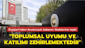 Dışişleri Bakanlığı Sözcüsü ve Büyükelçi Tanju Bilgiç'ten Müslümanları fişleyen Avusturya'ya tepki