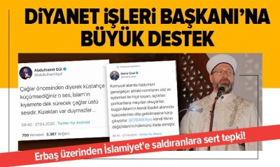 Diyanet İşleri Başkanı Ali Erbaş üzerinden İslamiyet'e saldıranlara sert tepki! Erbaş'a büyük destek..