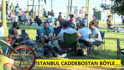 Diyarbakır'da kadınlar sosyal mesafeye dikkat ederek oturdu İstanbul'daki gençlere örnek oldu!.