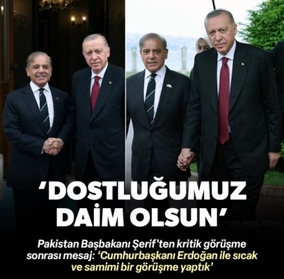 Dolmabahçe'de kritik zirve! Cumhurbaşkanı Erdoğan Pakistan Başbakanı Şerif'i kabul etti!