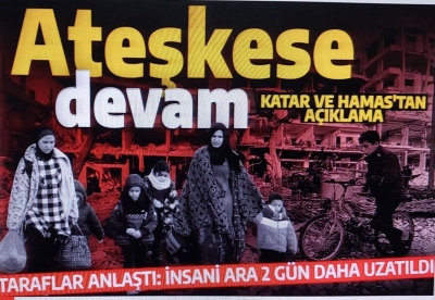 Dünyanın beklediği haber geldi! Gazze'de ateşkes 2 gün uzatıldı