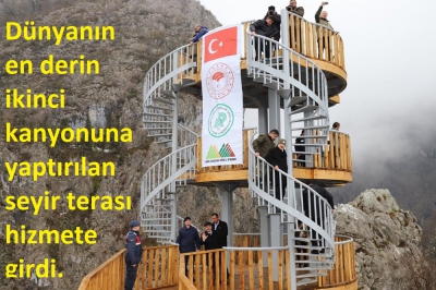Dünyanın en derin ikinci kanyonuna yaptırılan seyir terası hizmete girdi.