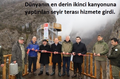 Dünyanın en derin ikinci kanyonuna yaptırılan seyir terası hizmete girdi....