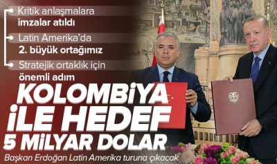 Duque Türkiye'de... Cumhurbaşkanı Erdoğan: Hedefimiz ticaret hacmini 5 milyar dolara çıkarmak