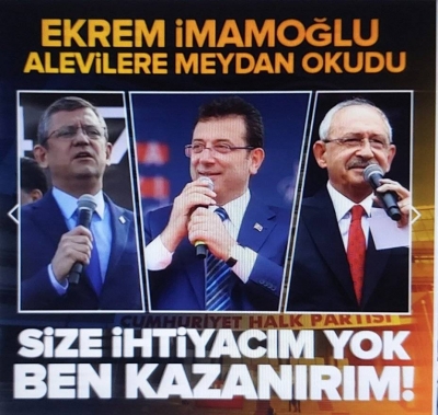 Ekrem İmamoğlu, Alevilere meydan okudu: Size ihtiyacım yok 