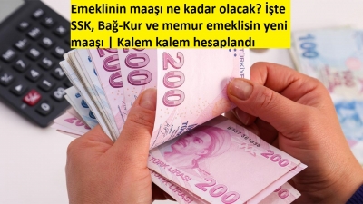 Emeklinin maaşı ne kadar olacak? İşte SSK, Bağ-Kur ve memur emeklisin yeni maaşı | Kalem kalem hesaplandı
