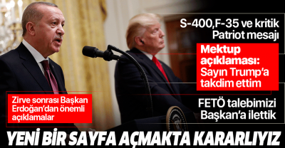 Erdoğan: ABD ile yeni bir sayfa açmakta kararlıyız.