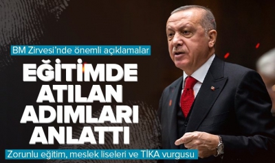 Erdoğan'dan New York'ta 'eğitim' açıklaması: Tarihi nitelikte adımlar atıyoruz 