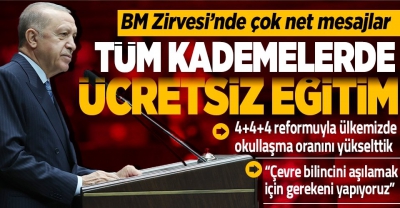 Erdoğan'dan New York'ta 'eğitim' açıklaması: Tarihi nitelikte adımlar atıyoruz 
