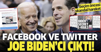 Facebook ve Twitter'dan Biden'a destek niteliğinde hamle...