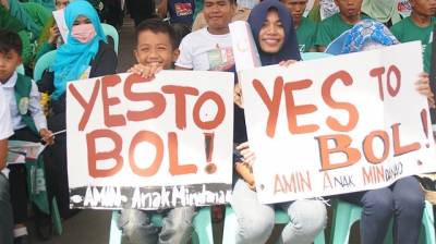 Filipinler'in Cotabato şehrinde Moro zaferi.