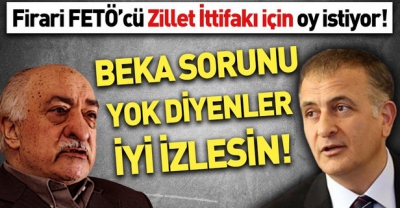 Firari FETÖ'cü Ekrem Dumanlı, Zillet İttifakı için oy istedi.