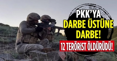 Fırat Kalkanı bölgesine taciz ateşi açan 12 terörist etkisiz hale getirildi