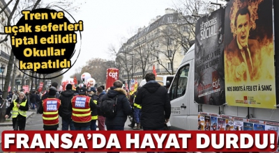  Fransa'da hayat, durma noktasına geldi, Paris alev alev yanıyor