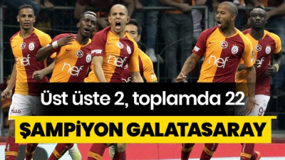 Galatasaray sahasında Medipol Başakşehir'i 2-1 yendi ve 22. şampiyonluğunu ilan etti.