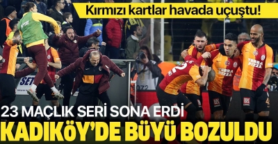 Galatasaray, tam 20 yıl sonra Fenerbahçe'yi 3-1 mağlup etti ve tarihi seriye son verdi...