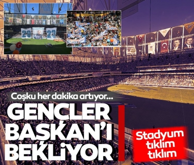  Gençler Başkan Erdoğan'ı bekliyor! Stadyum tıklım tıklım doldu! Coşku her geçen dakika artıyor...