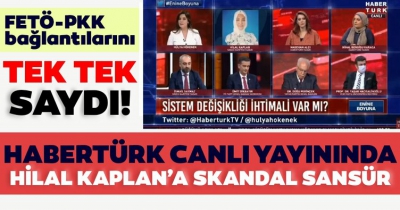 Habertürk canlı yayınında Hilal Kaplan'a skandal sansür! FETÖ PKK bağlantılarını tek tek saydı 