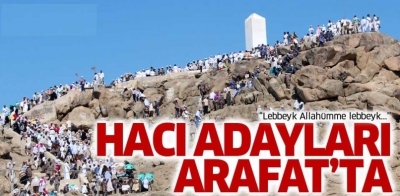 Hacı adayları Arafat'ta