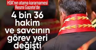 Hakimler ve Savcılar Kurulu'na atama kararları Resmi Gazete’de! İşte isim isim tam liste...