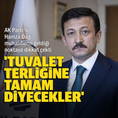 Hamza Dağ'dan muhalefete tepki: Tuvalet terliğine tamam diyecekler