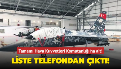 Hava Kuvvetleri proje listesi casusun telefonundan çıktı
