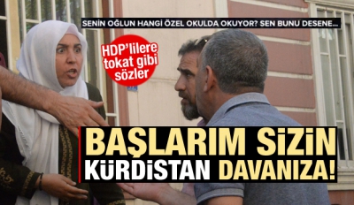 HDP önünde dağa kaçırılan oğlunu isteyen Fevziye anne: Vallahi oğlumu HDP götürdü..