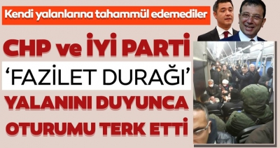 İBB Başkanı Ekrem İmamoğlu'nun Fazilet durağı yalanından rahatsız olan CHP ve İYİ Parti'liler İBB Meclisi’ni terk etti!.