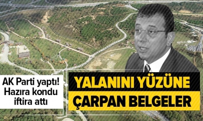İBB Başkanı İmamoğlu, AK Parti döneminde yapılan Kemerburgaz Kent Ormanı'nı bugün kendisi yapmış gibi açıyor!