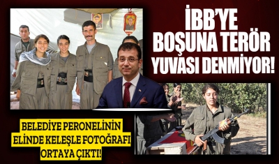 İBB personelinin terör kampında keleşli fotoğrafı ortaya çıktı! Gözaltına alındı... 