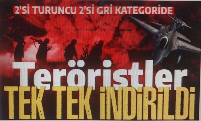 İçişleri Bakanı Ali Yerlikaya duyurdu: 2'si turuncu, 2'si gri kategoride olan 4 terörist etkisiz hale getirildi 