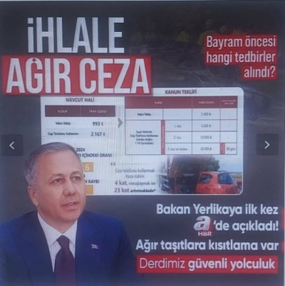 İçişleri Bakanı Ali Yerlikaya: Derdimiz ceza kesmek değil güvenli yolculuk