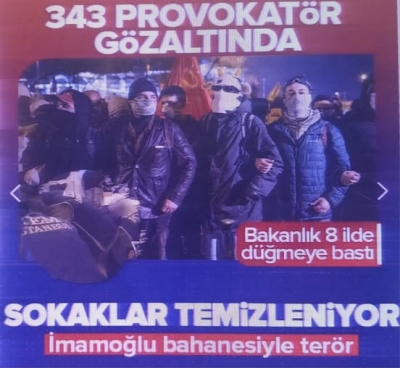 İçişleri Bakanlığı 9 ilde düğmeye bastı! 343 şüpheli yakalandı 