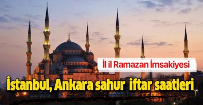 İl il 2019 Diyanet İmsakiyesi Ramazan İmsakiyesi! Tüm İllerin 2019 Sahur ve İftar Vakitleri.