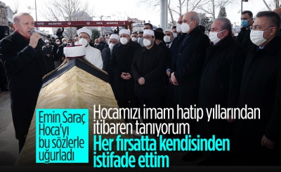 İlahiyatçı Muhammed Emin Saraç'a son veda! Cenaze törenine Başkan Erdoğan da katıldı 