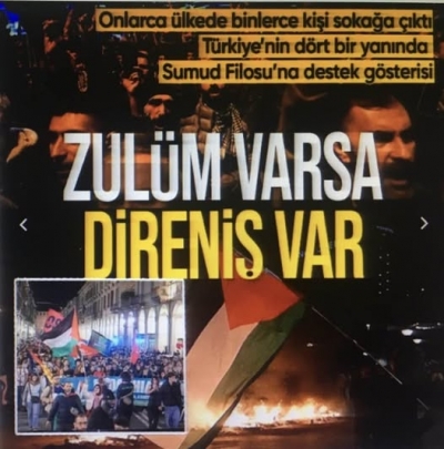İnsanlık Ayakta: Soykırım şebekesinin Sumud Filosu’na hukuka aykırı kuşatması dünyayı ayağa kaldırdı! Onlarca ülkede binlerce kişi sokaklara çıktı...