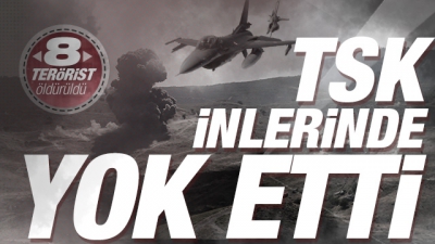 Irak'ın kuzeyinde 8 PKK'lı terörist öldürüldü.
